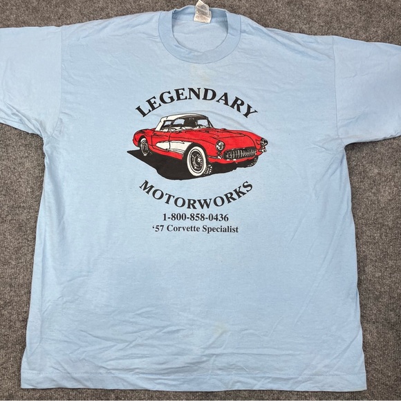 Fruit Of The Loom T-Shirt Men’s Size XL Vintage Chevy Legendary Motoworks Blue - Picture 2 of 10